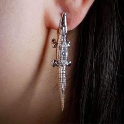 Bibi van der Velden |Art Deco Alligator Bite Earring (Single) </a>